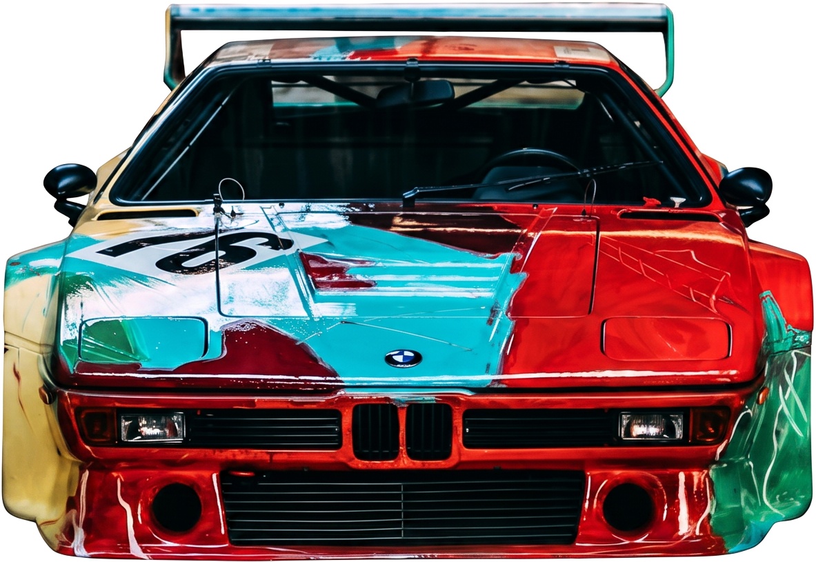 Andy Warhol BMW M1 Art Car, front view